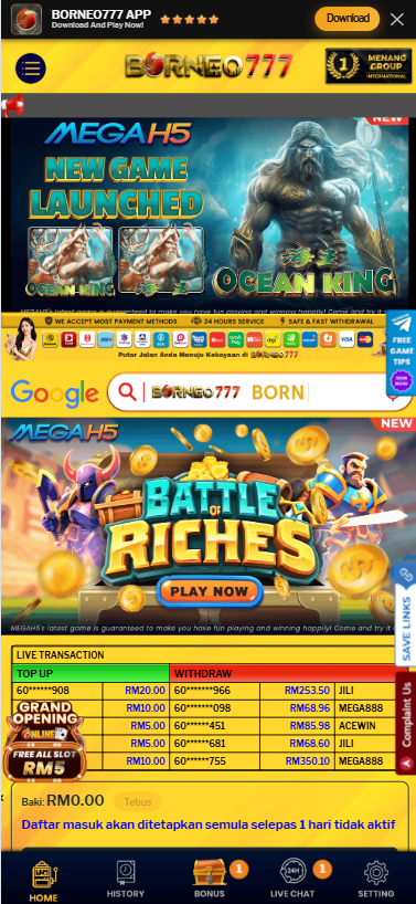 Borneo777 - Homepage - waja33a