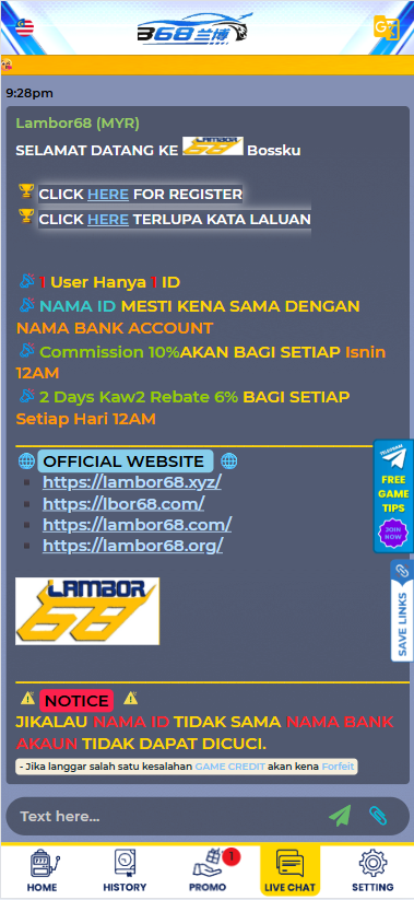 Lambor68 - Livechat - waja33a