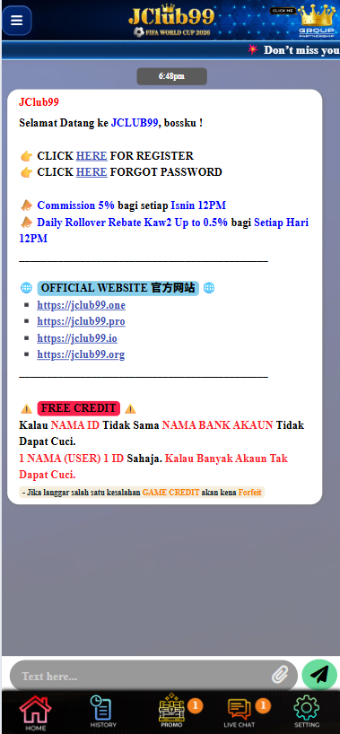 JClub99 - Livechat - waja33a