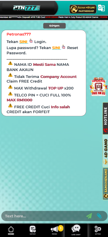 PETRONAS777 - Livechat - waja33a